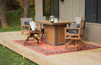 donoma fire table w/mayhew sling chairs